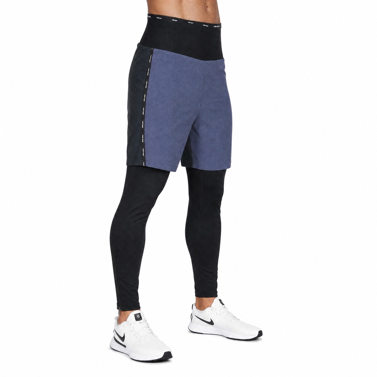 Pantalon 2 en 1 coupe-vent avec bande taille haute pour homme