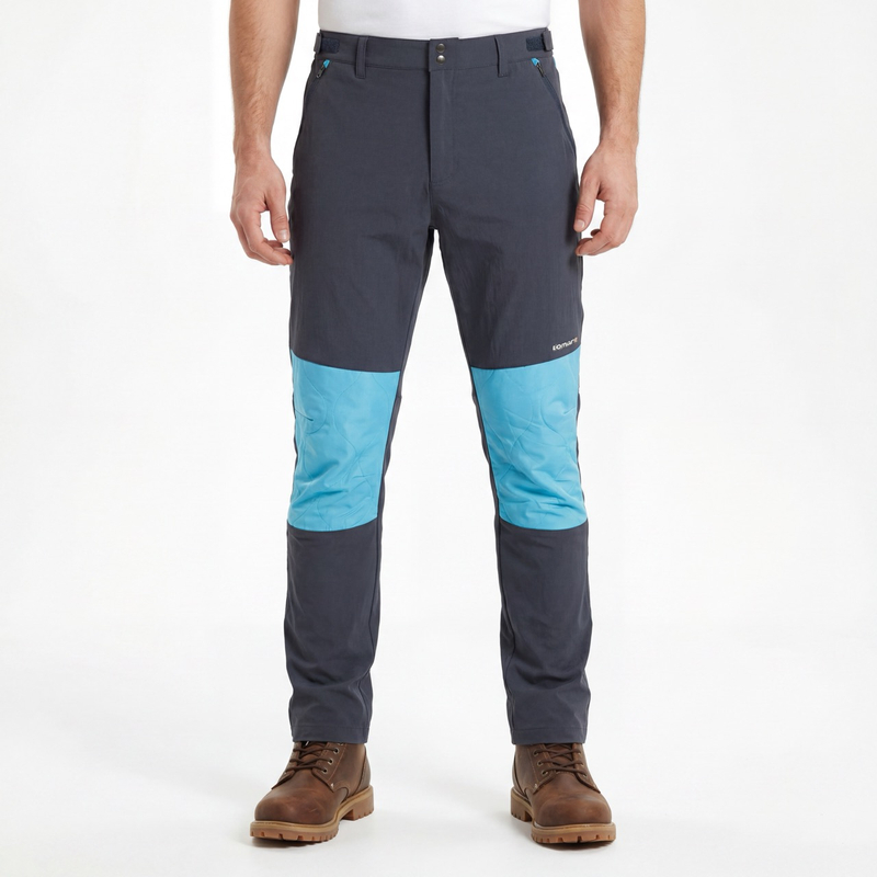 Pantalons chauds aux genoux pour hommes Pantalons de trekking à blocs de couleurs