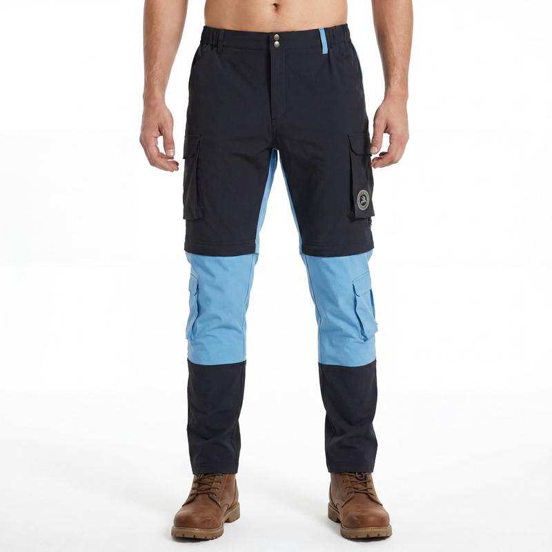 Pantalon de randonnée zippé pour homme avec 5 poches plaquées
