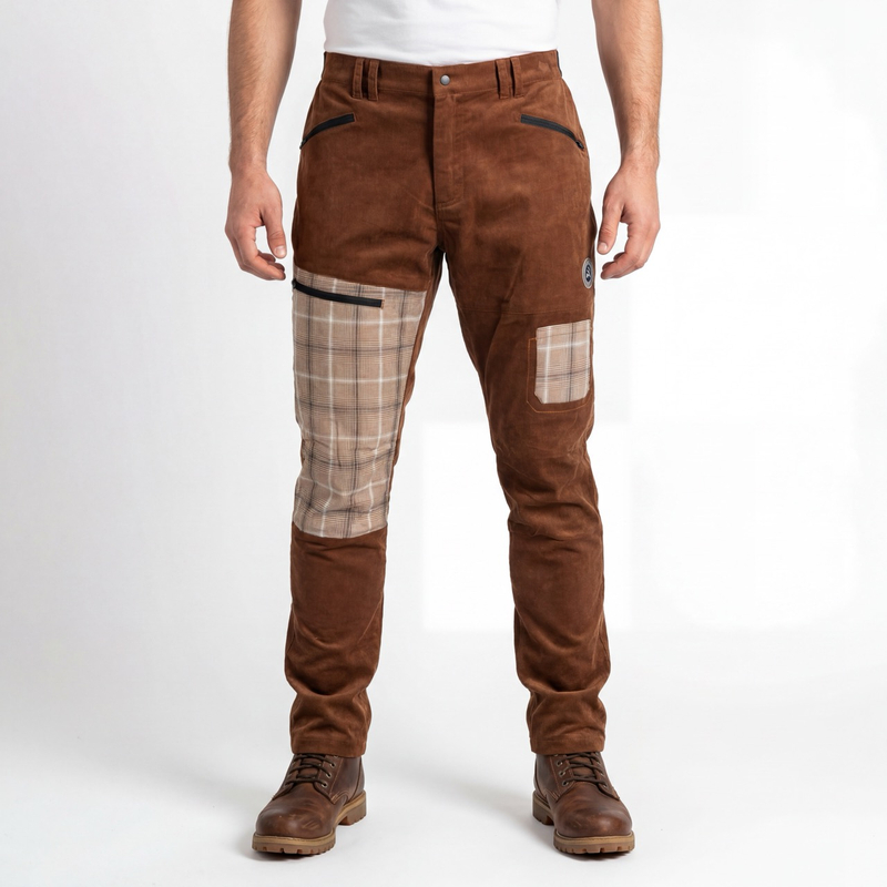 Pantalon de randonnée à panneaux en velours côtelé pour hommes