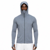 Protection solaire Fuyant le froid Été Léger Course à pied Pêche Zip à travers un sweat à capuche haut