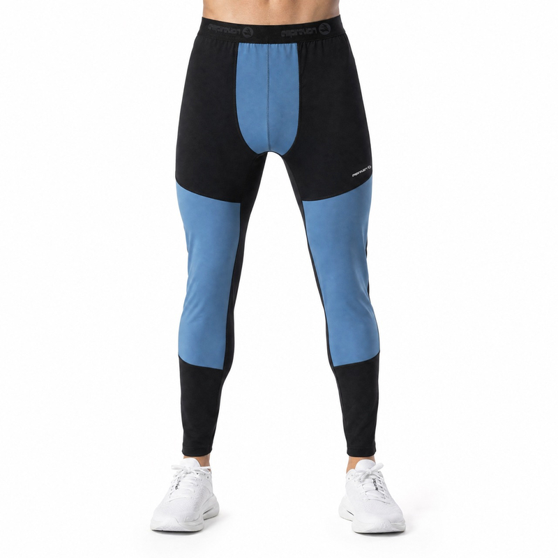 Legging d'entraînement de course avec panneaux de protection contre le vent pour hommes