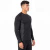 Couche de base de compression pour hommes, bordures réfléchissantes, hauts actifs Slim Fit