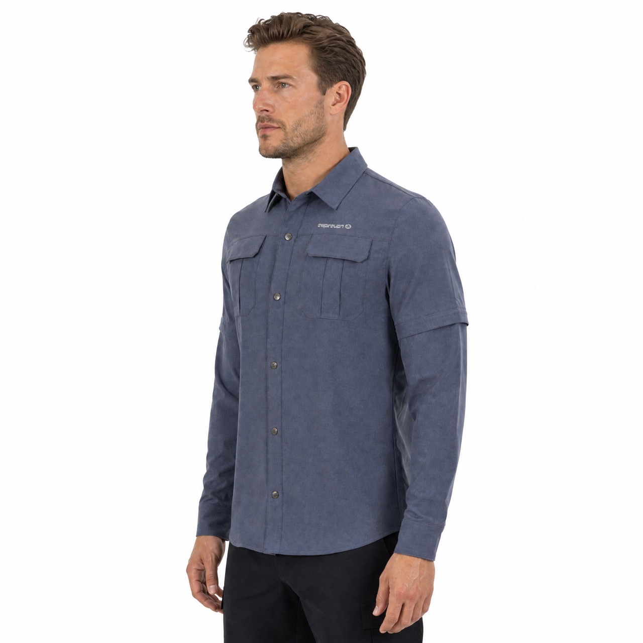 Hommes Trekking Randonnée Camping Pêche Marche Manches Zip Off 2 en 1 Chemises