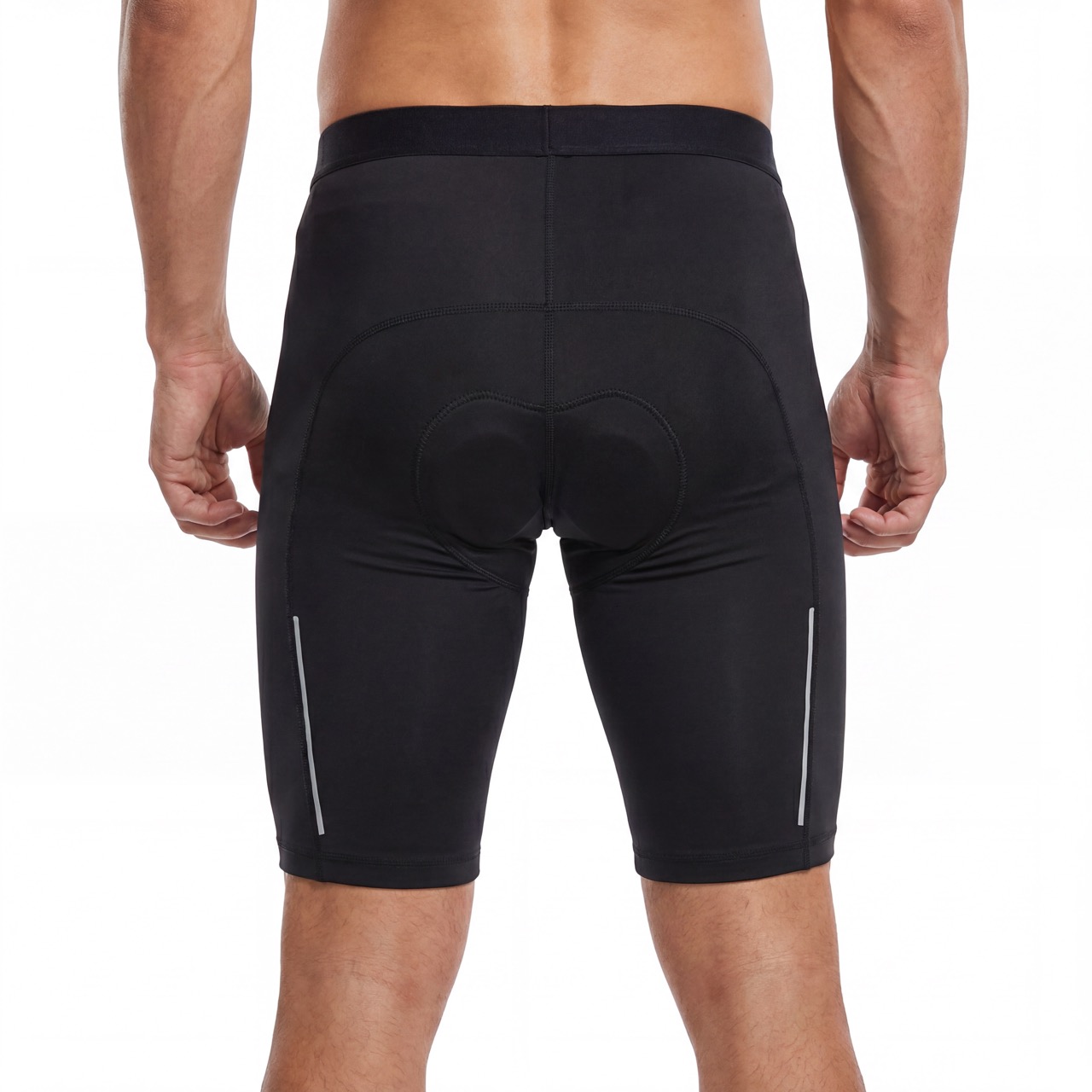Short de cyclisme réfléchissant avec poches scellées pour hommes