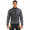 Veste de cyclisme en polaire chaude avec panneaux rembourrés pour hommes