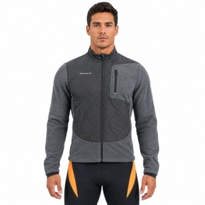 Veste de cyclisme en polaire chaude avec panneaux rembourrés pour hommes