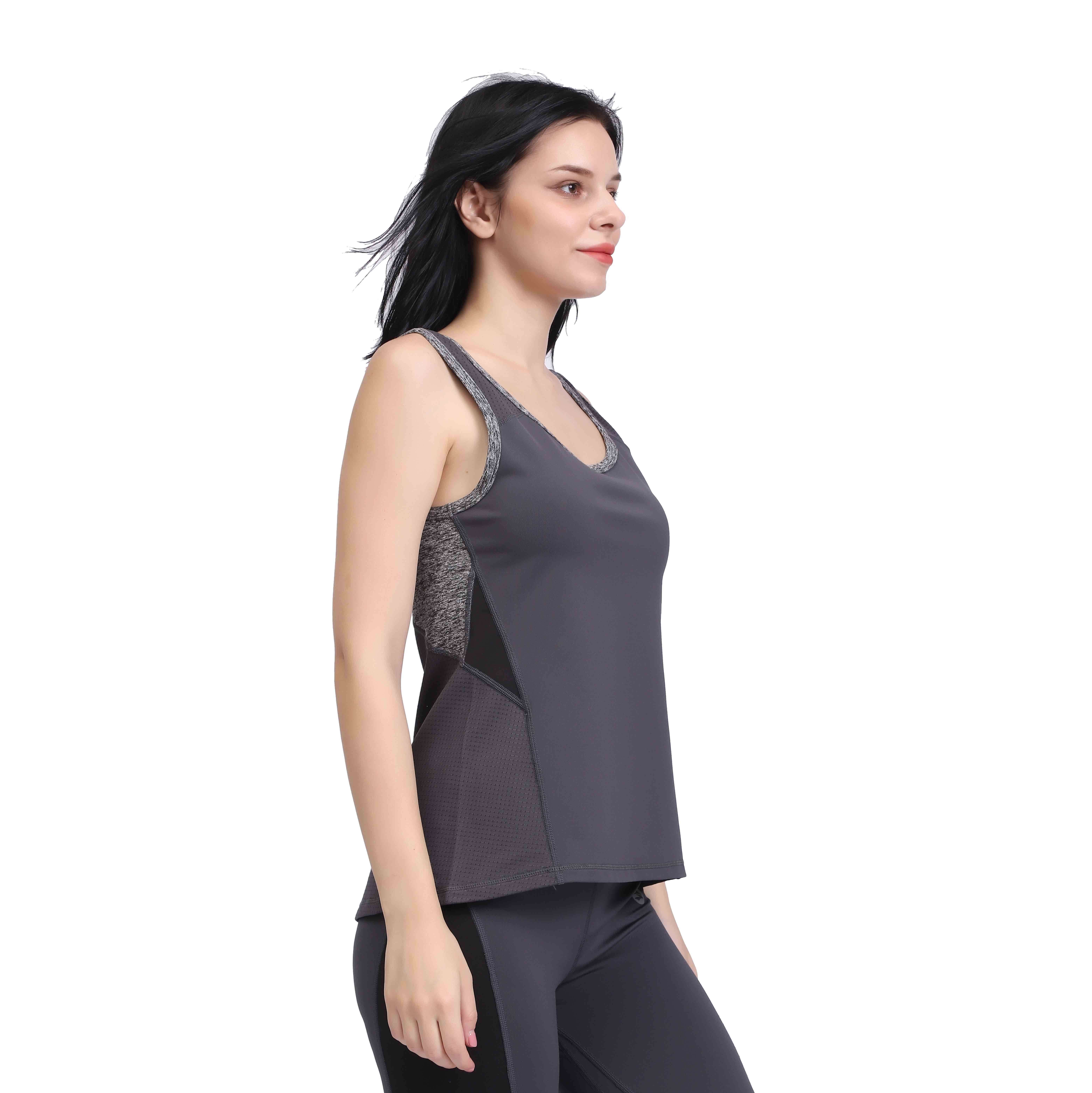 Racerback Workout Crop Yoga Tabsts pour les femmes