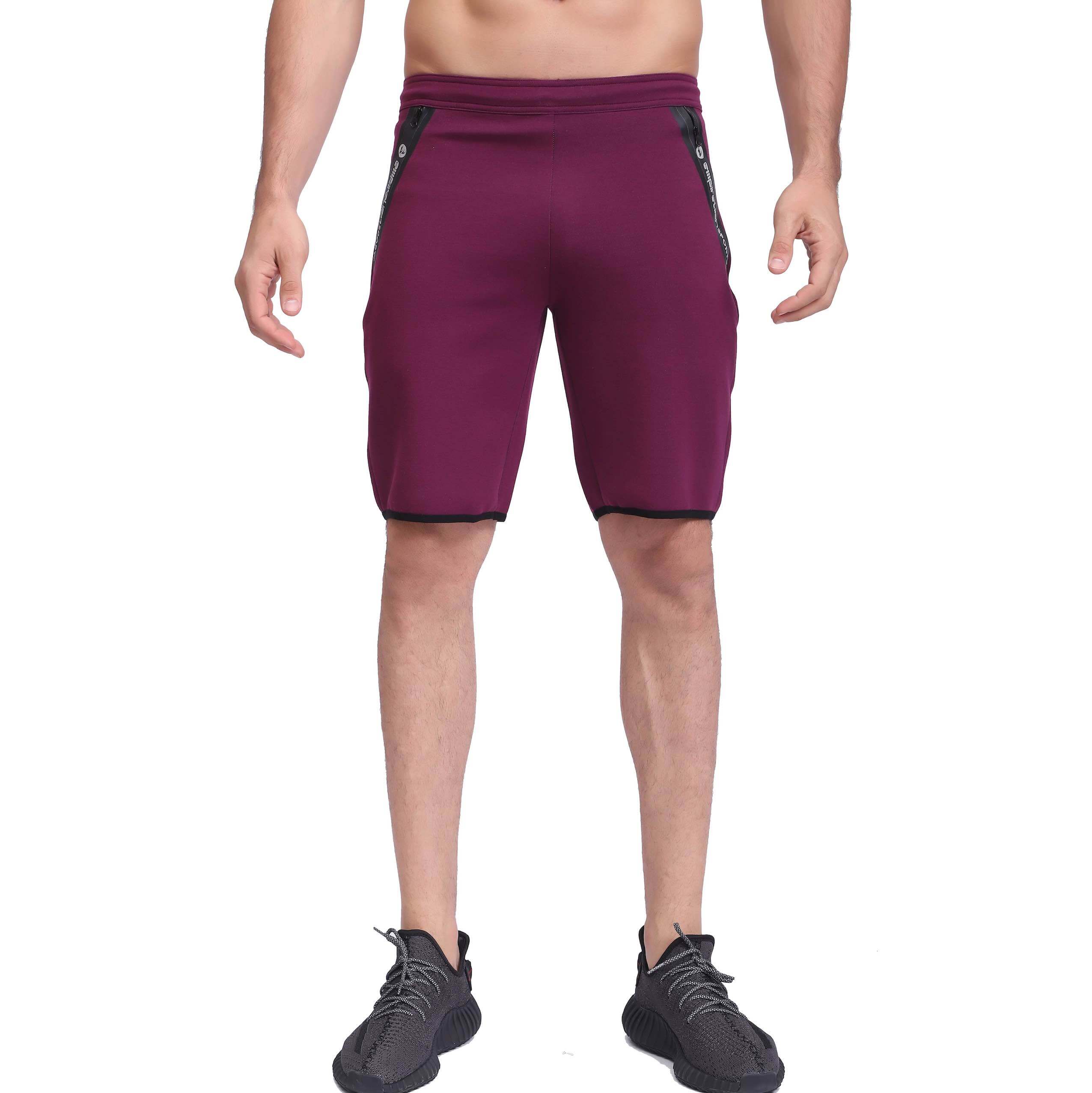 Men de taille élastique à la taille élastique des poches sportives Sports Joggers Shorts