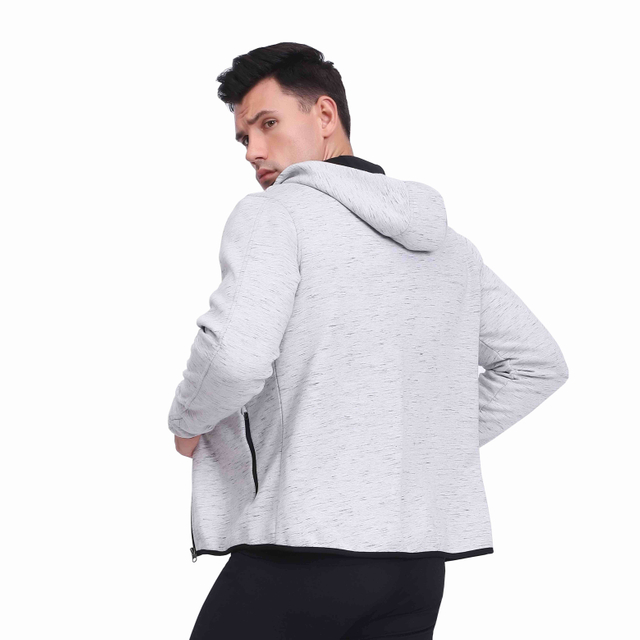 Fermeture éclair collé pour hommes à travers une veste chaude à sweat en moeste