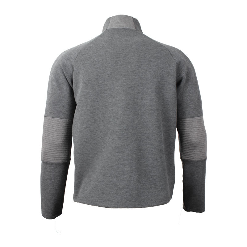 Hommes Légers Gris Sports Casual Tops Full Zip Manches Longues Vestes Courtes