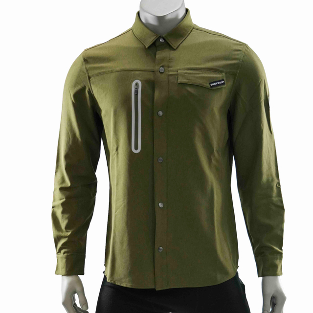 Chemise de trekking à poche zippé réfléchissante pour hommes