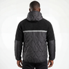 Veste à capuche d'extérieur avec panneau matelassé Sherpa collé pour hommes, garniture réfléchissante, hiver