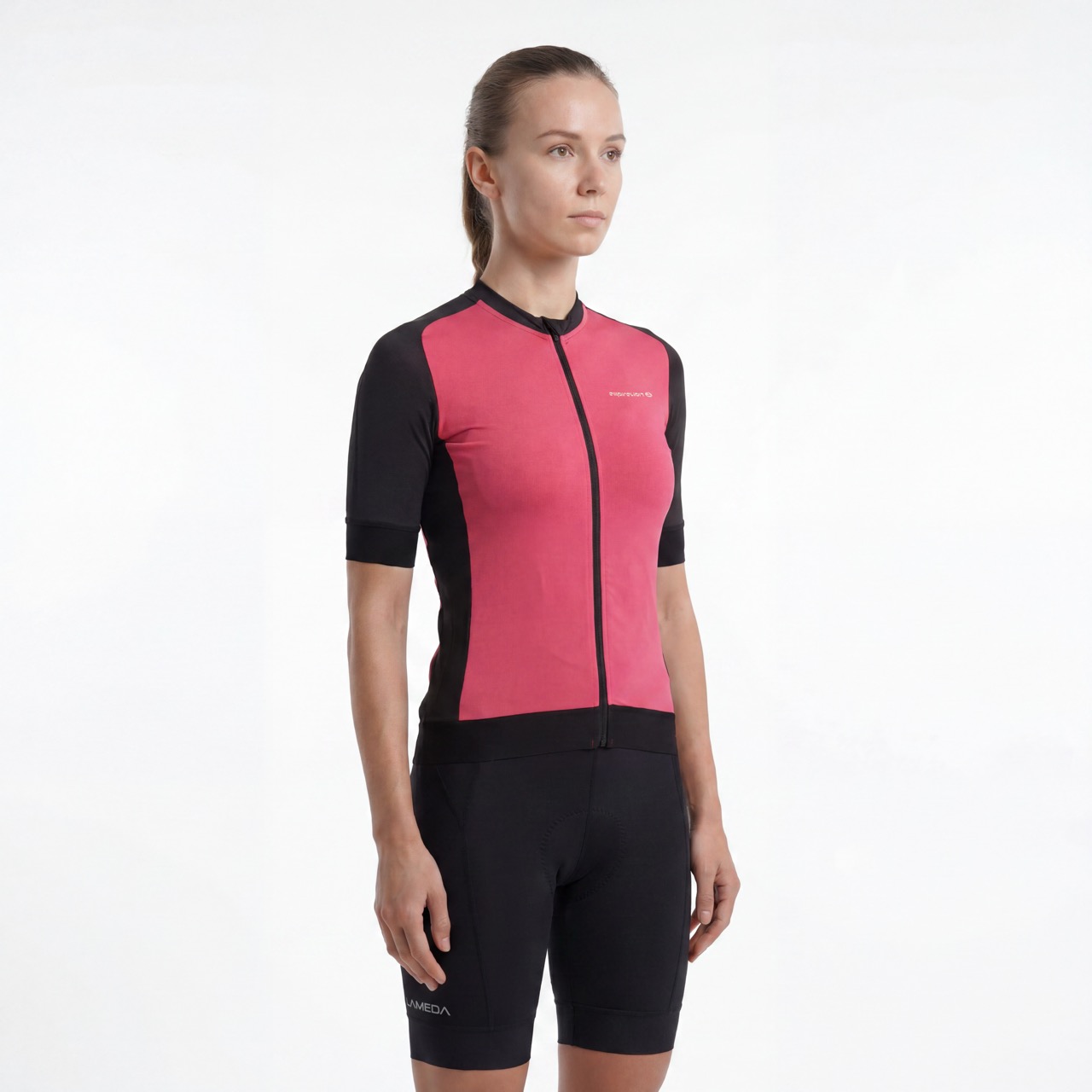 Maillot de cyclisme à manches courtes Color Block pour femme