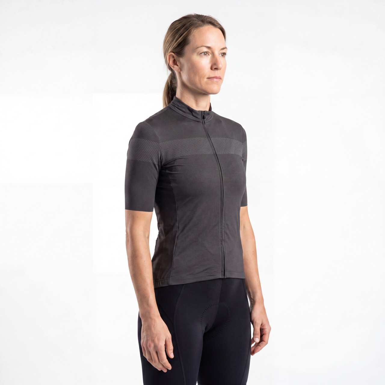 Maillot de cyclisme à manches courtes à imprimé réfléchissant pour femme