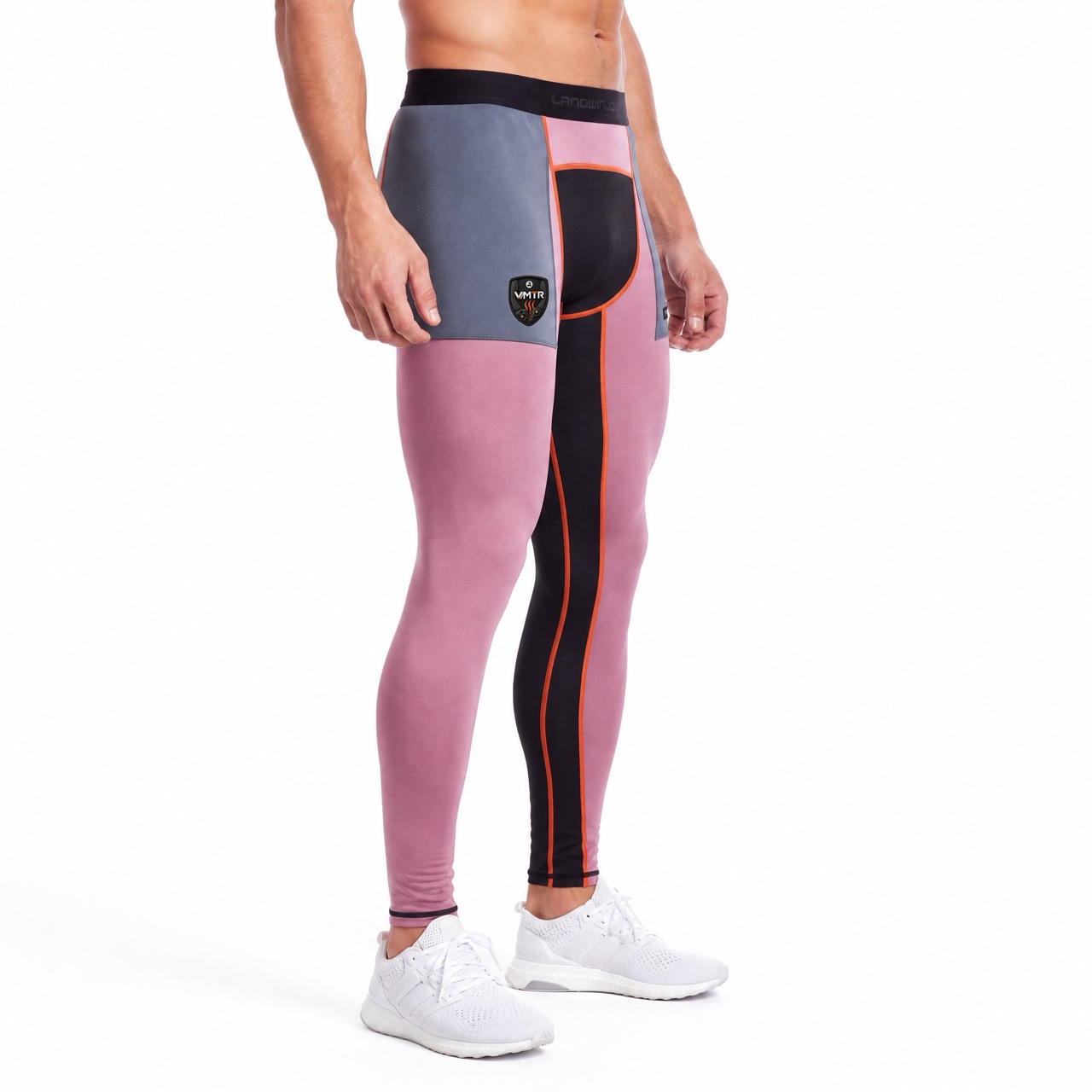 VMTR Pantalon legging à blocs de couleurs pour homme