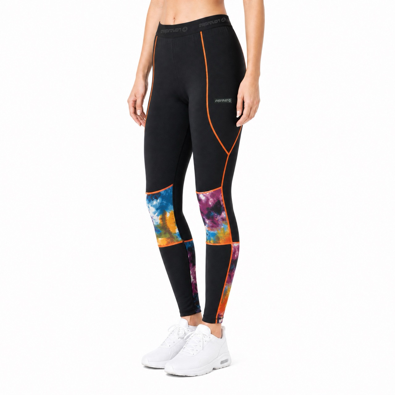 VMTR Pantalon legging léger à panneaux imprimés pour femme