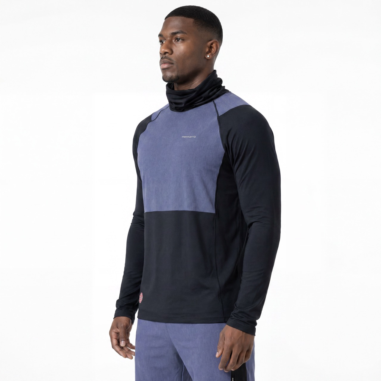Haut de base coupe-vent à col bénitier pour homme