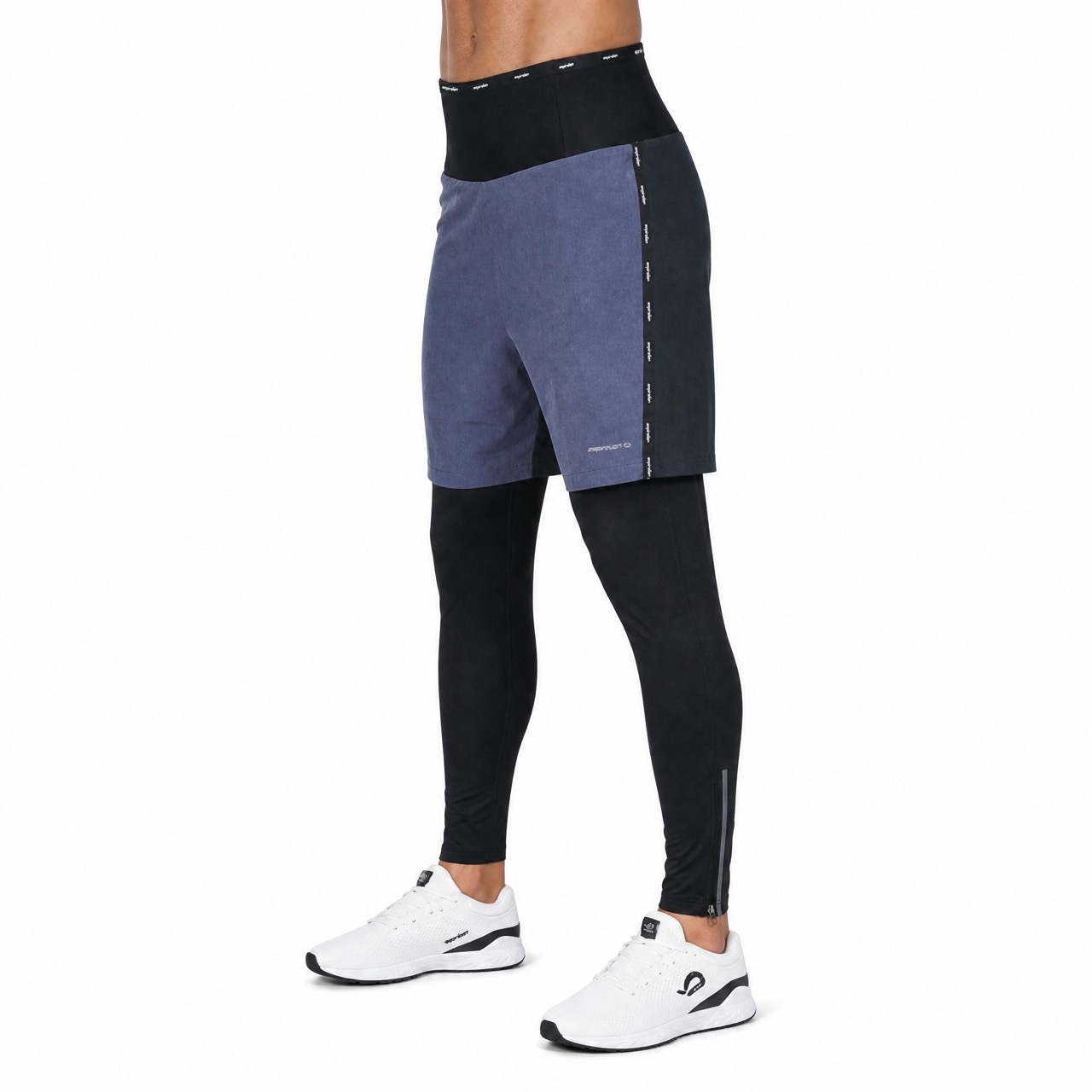 Pantalon 2 en 1 coupe-vent avec bande taille haute pour homme