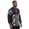 Chemise de randonnée à manches doubles avec trous laser bloqués par couleur imprimé camouflage pour hommes