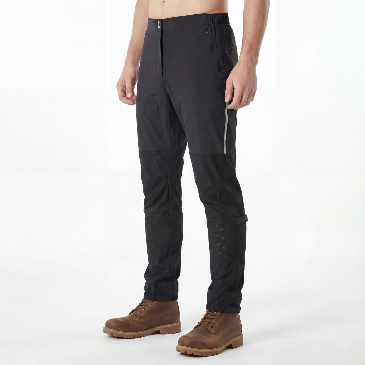 Pantalon actif respirant léger à trous laser pour hommes
