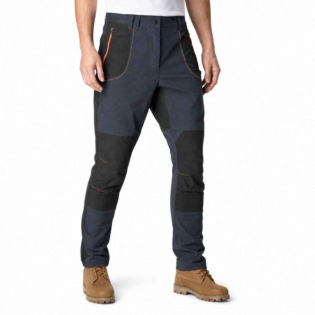 Pantalon de sport pour hommes, garnitures contrastées, bloc de couleur, pantalon de randonnée
