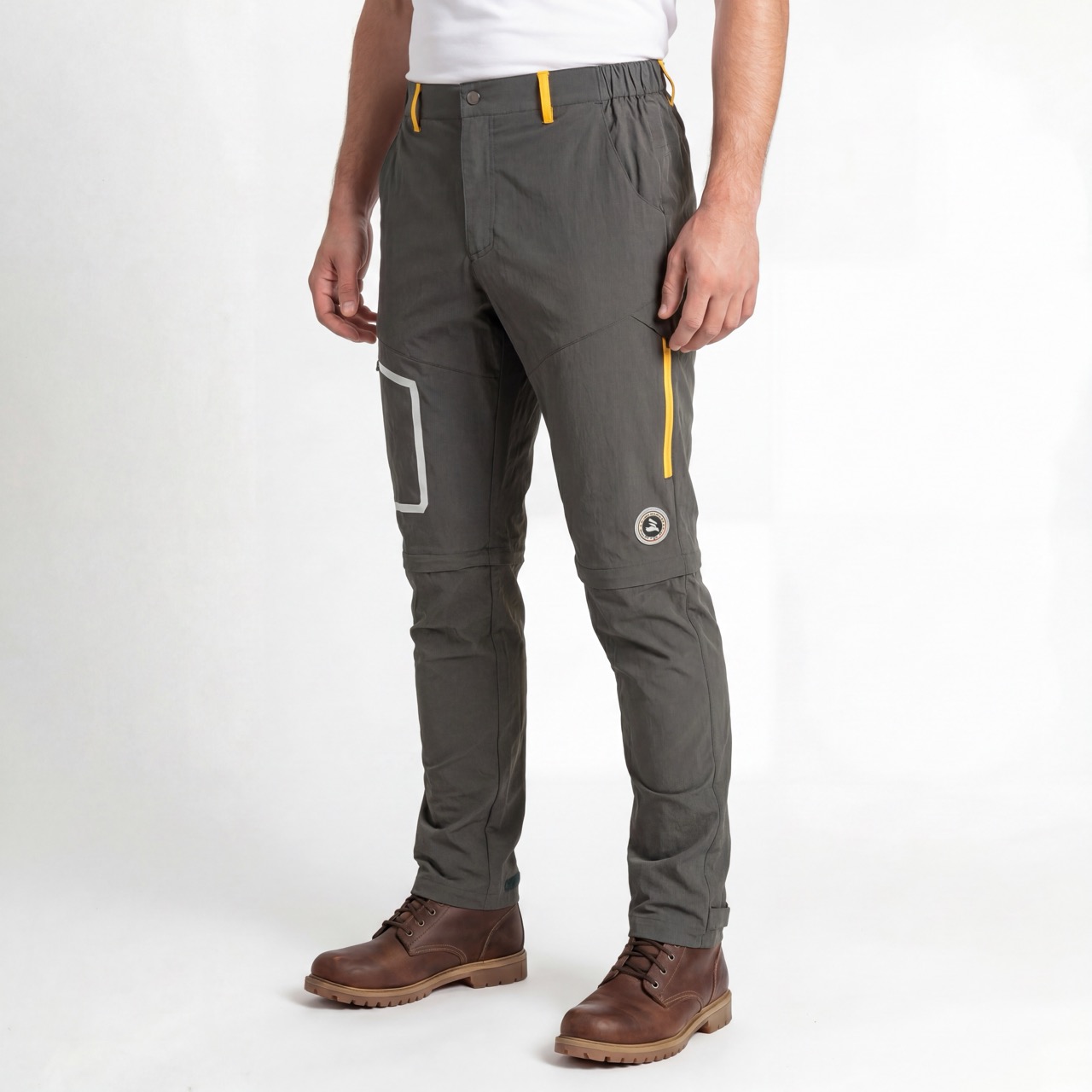 Pantalon de sport à fermeture éclair pour hommes, pantalon de Trekking à blocs de couleurs