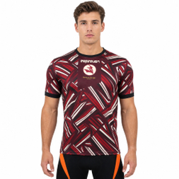 T-shirt de sport à imprimé color block pour hommes