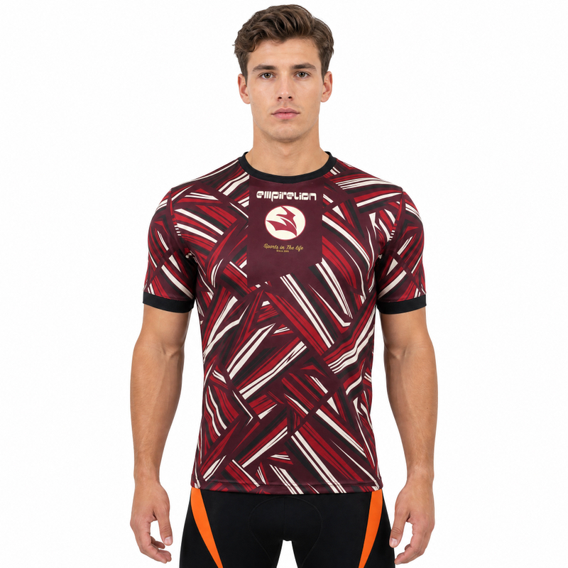 T-shirt de sport à imprimé color block pour hommes