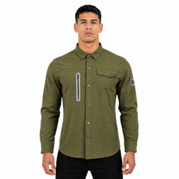 Chemise de trekking réfléchissante avec poche zippée scellée pour homme