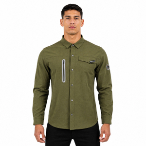 Chemise de trekking réfléchissante avec poche zippée scellée pour homme