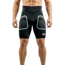 Short de cyclisme réfléchissant avec poches scellées pour hommes
