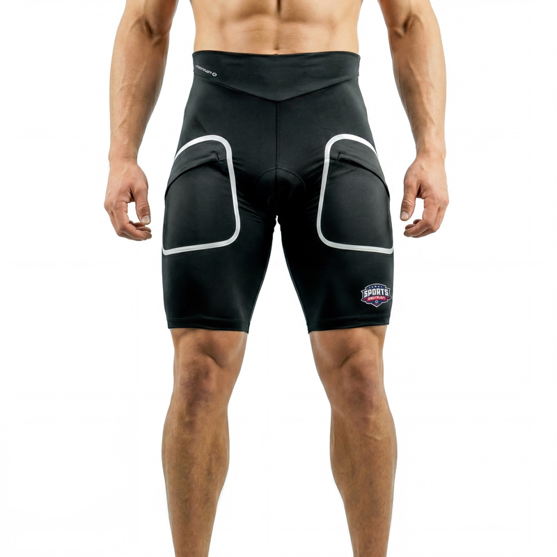 Short de cyclisme réfléchissant avec poches scellées pour hommes
