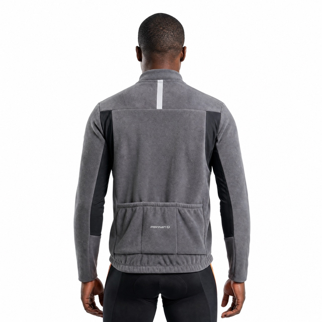Veste de cyclisme d'hiver en polaire épaisse pour hommes