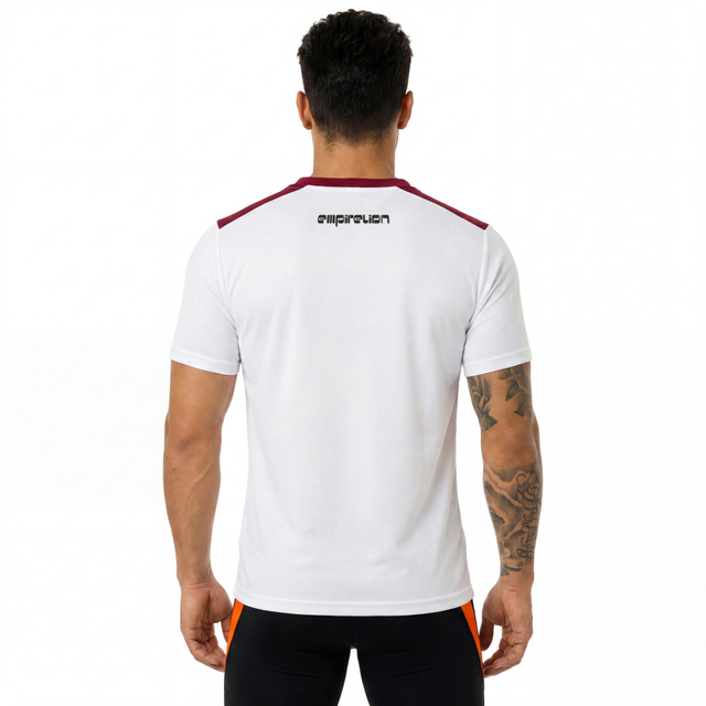 T-shirt en jersey de football à col en V pour hommes