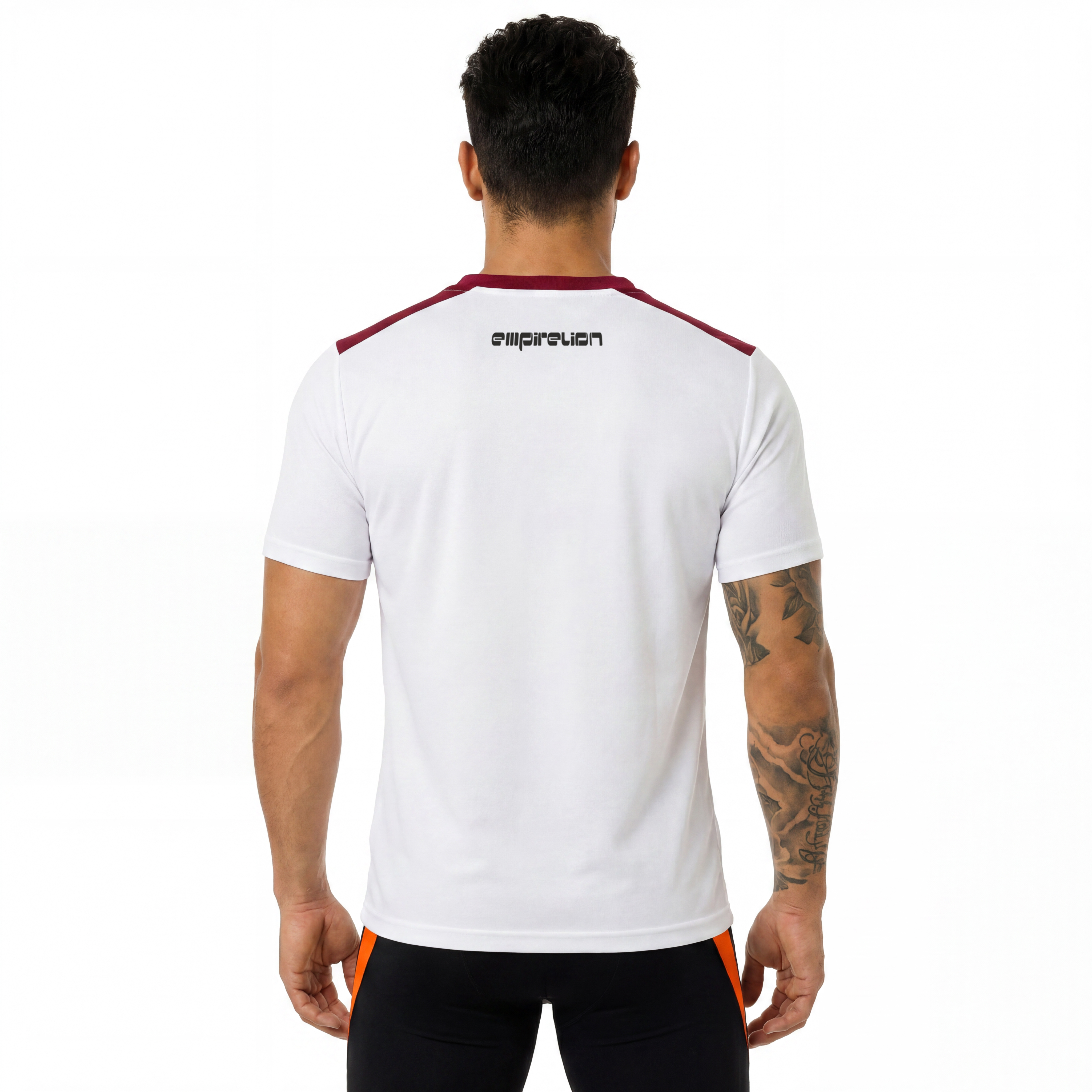 T-shirt en jersey de football à col en V pour hommes