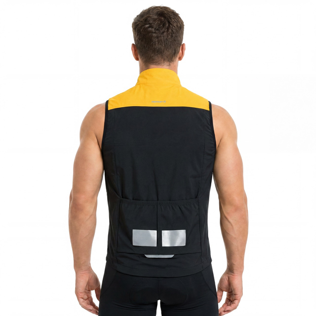 Gilet de cyclisme coupe-vent imperméable à doublure polaire