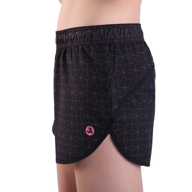 Entraînement sportif pour femmes sportives à séchage rapide short de course avec poche zip