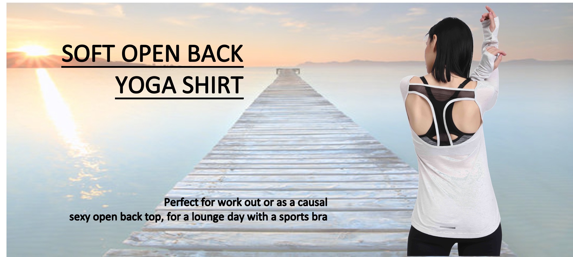 Ouvert le t-shirt de yoga