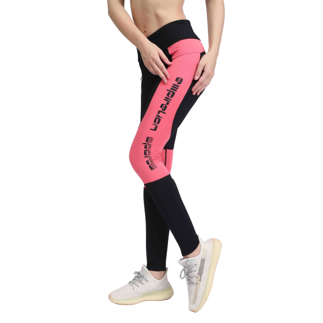 Panneaux de maille pour femmes Poches de gymnase Pantalon Yoga Pantalon Yoga