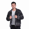 Allover Imprimer des hommes plus doux Sherpa Vestes en polaire Hiver Top lourd