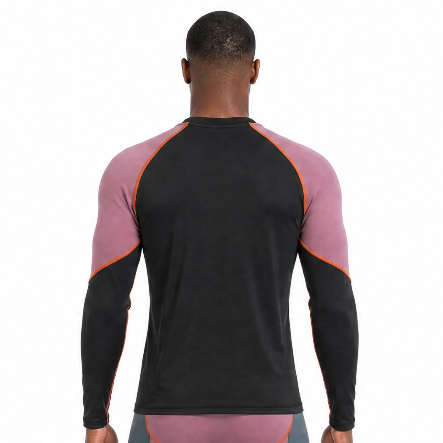 VMTR Haut à manches longues en polaire intérieure colorée pour homme