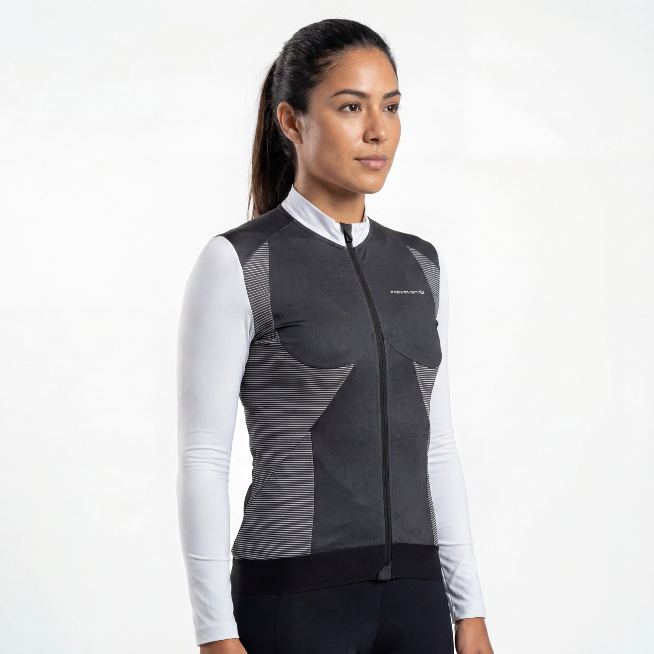 Veste de cyclisme en jersey avec panneaux color block pour femme