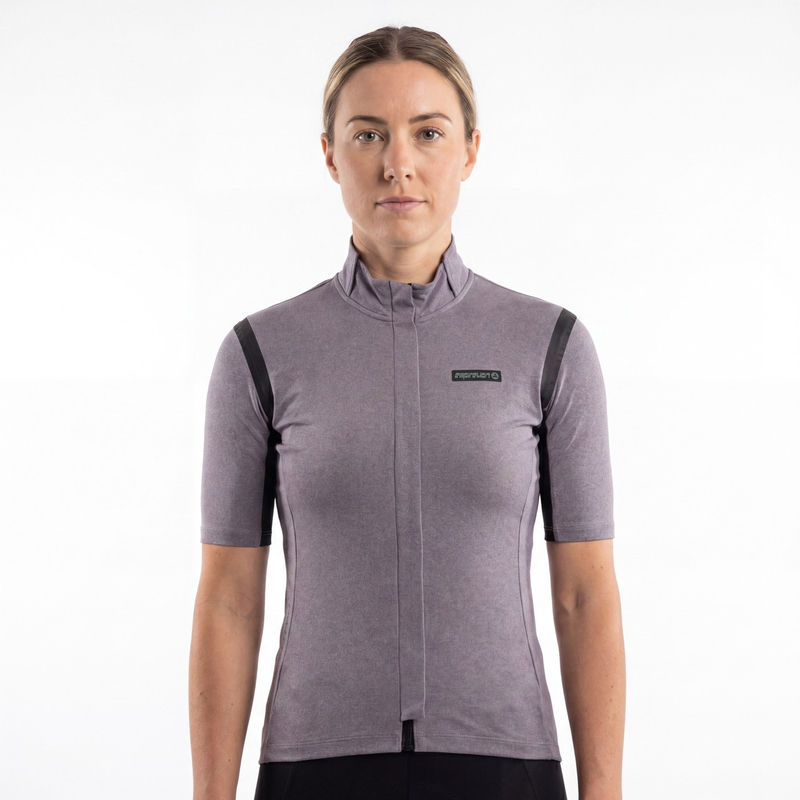 Maillot de cyclisme à manches courtes et bordure scellée pour femme