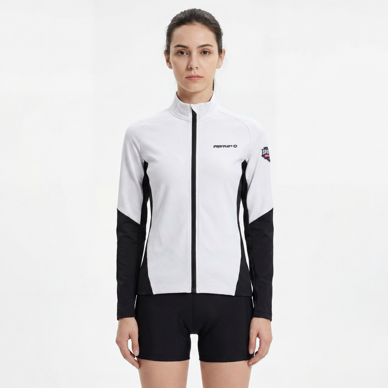 Veste de sport à bordure réfléchissante avec blocs de couleurs pour femmes