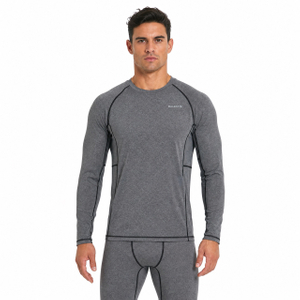 Sous-vêtements thermiques pour hommes, couche de base longue, intérieur en polaire, haut et bas, ensemble de 2 pièces