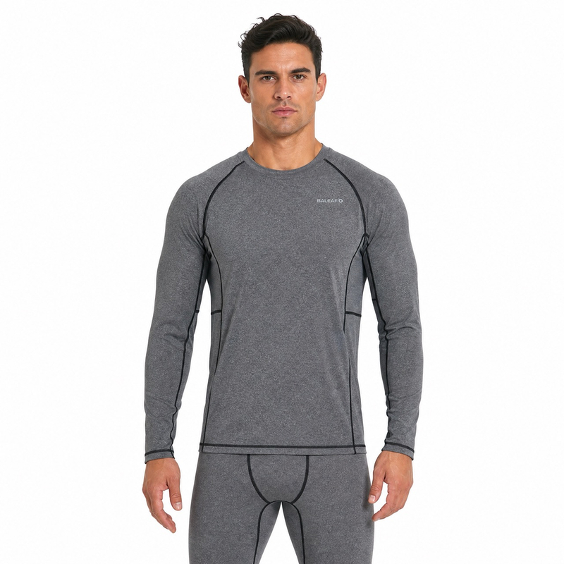 Sous-vêtements thermiques pour hommes, couche de base longue, intérieur en polaire, haut et bas, ensemble de 2 pièces
