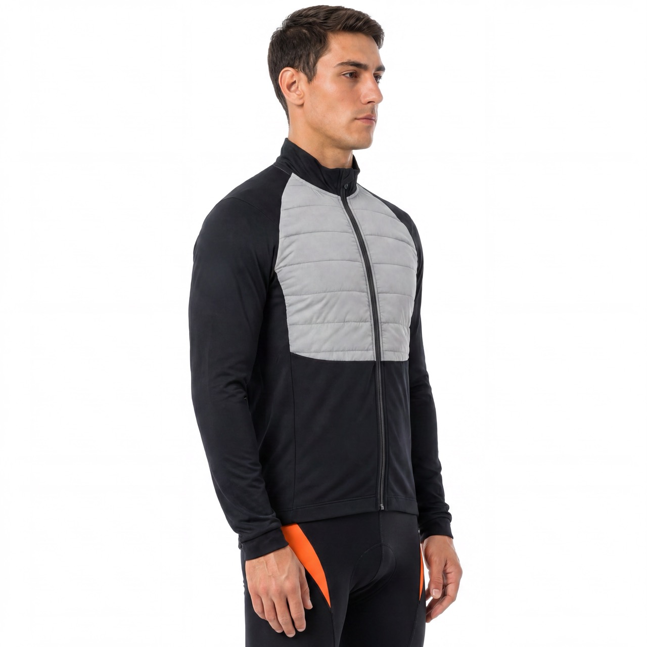 Veste de cyclisme rembourrée réfléchissante pour hommes