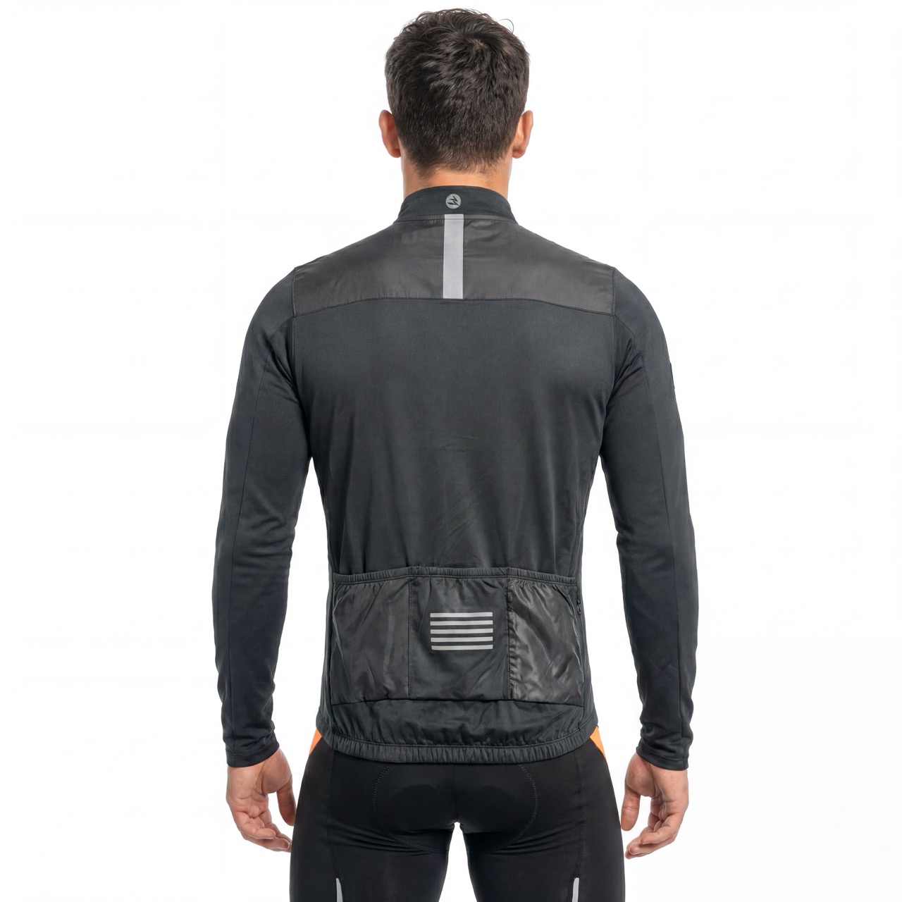 Veste de cyclisme à bordures réfléchissantes coupe-vent pour hommes