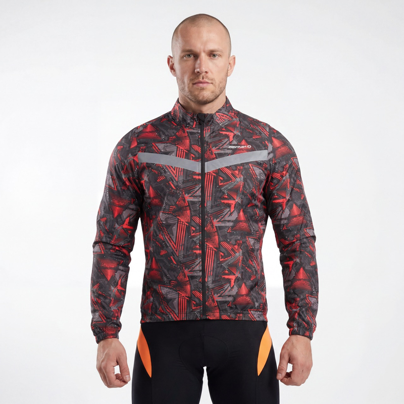Veste de cyclisme imperméable à l'eau et à garniture réfléchissante sur toute la surface